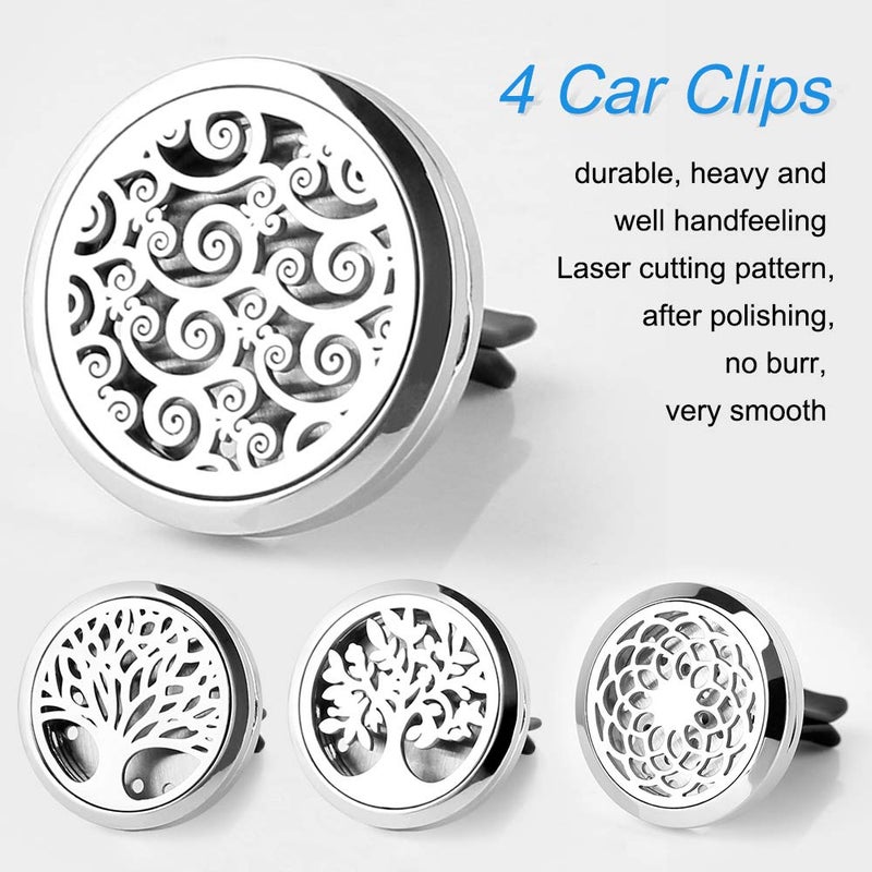 Maromalife 4PCS Car Vent Clip Diffuser Set with Felt Pads â€“ Reusable Alloy Air Freshener Holder for Car, Office & Home, Gift for Women & Men, Christmas, Valentine's Day, Birthday - Image 2